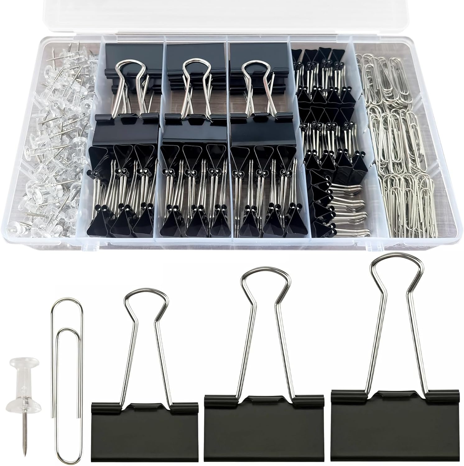 240PCS Office Clips Set: Paper - Binder Clip Assorted recension och pris