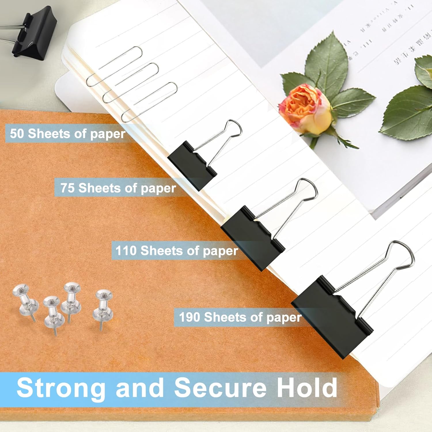 240PCS Office Clips Set: Paper - Binder Clip Assorted recension och pris