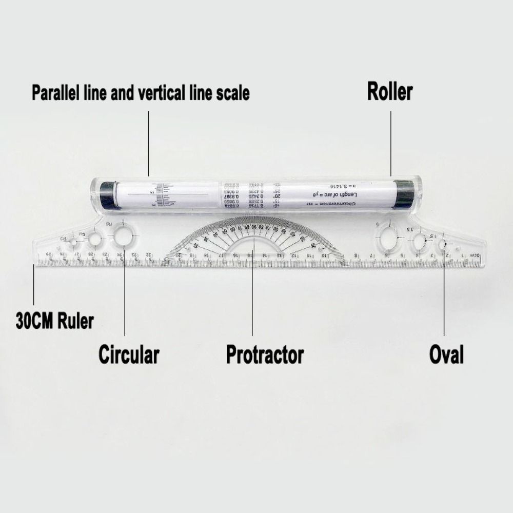 Professional Plastic Parallel  - Ruler Set Transparent recension och pris
