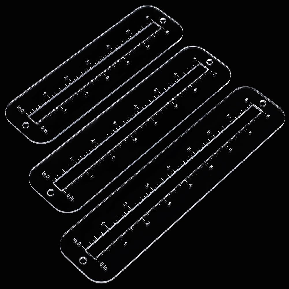 3Pcs, 3 sizes zipper making te - Ruler Set Transparent recension och pris