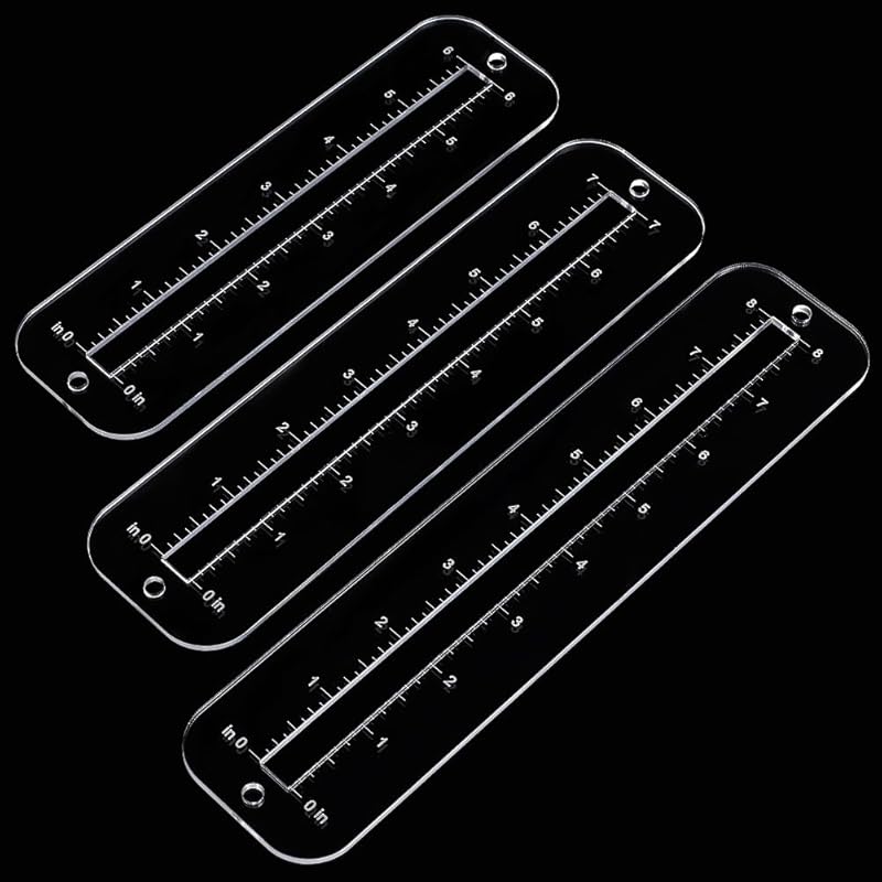 3Pcs, 3 sizes zipper making te - Ruler Set Transparent recension och pris